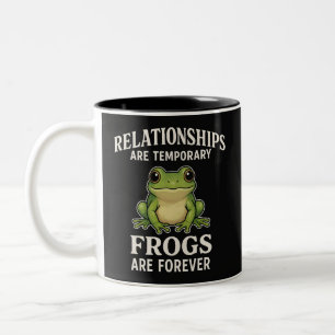 2 Couleurs Tasse Citation Drôle de Grenouille - Les Relations