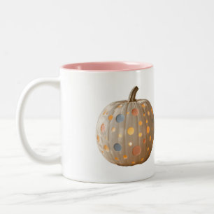 2 Couleurs Tasse Citrouille Pastel à Points