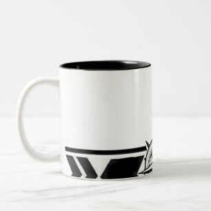 2 Couleurs Tasse classique à motif tribal géométrique noir et