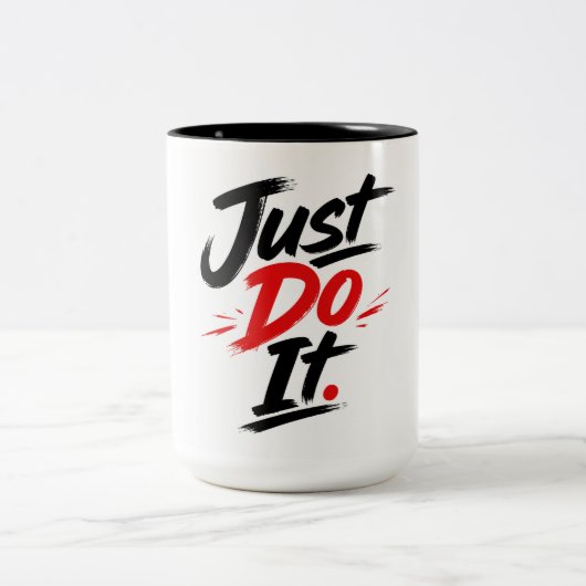 2 Couleurs Tasse Classique Citation Motivationnelle Juste Fai (Centre)