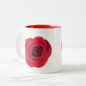 2 Couleurs Tasse classique Rose rouge (Devant gauche)