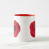2 Couleurs Tasse classique Rose rouge (Centre)