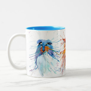 2 Couleurs Tasse Collies Écossais Fantaisistes