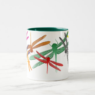2 Couleurs Tasse colorée de libellule de glissement