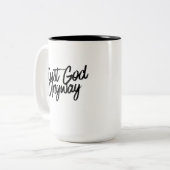 2 Couleurs Tasse combo couleur noire avec "Faire confiance à (Devant gauche)