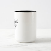 2 Couleurs Tasse combo couleur noire avec "Faire confiance à (Centre)