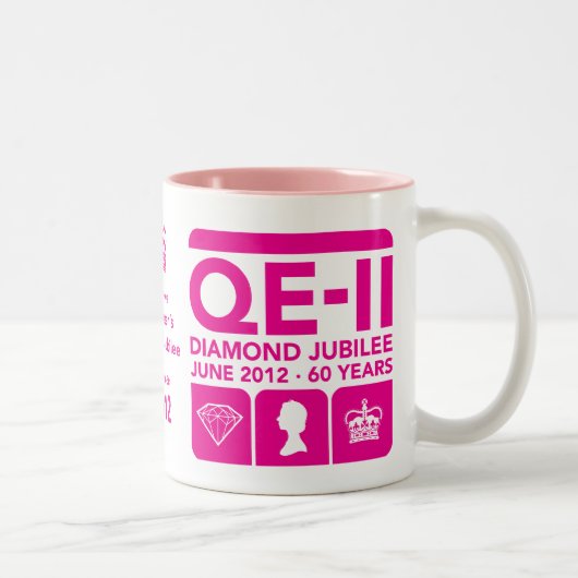 2 Couleurs Tasse commémorative de jubilé de diamant (Droit)