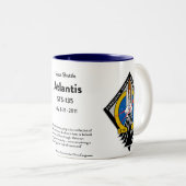 2 Couleurs Tasse commémorative de navette spatiale (Devant droit)