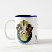 2 Couleurs Tasse commémorative de navette spatiale (Gauche)