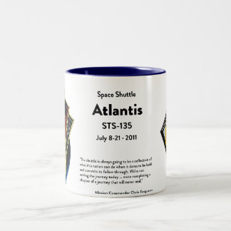 2 Couleurs Tasse commémorative de navette spatiale