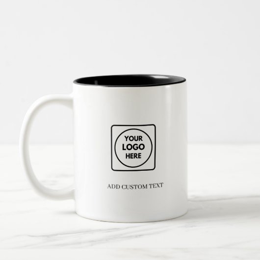 2 Couleurs Tasse commerciale à deux tons avec code QR de logo (Gauche)