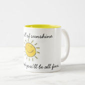 2 Couleurs Tasse complètement de soleil (Devant droit)