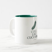 2 Couleurs Tasse - Cool comme un concombre (Devant gauche)