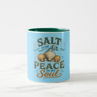 2 Couleurs Tasse Coquillage Sel dans l'Air Sarcelle