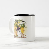 2 Couleurs Tasse Corgi Halloween (Devant gauche)