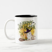 2 Couleurs Tasse Corgi Halloween (Gauche)