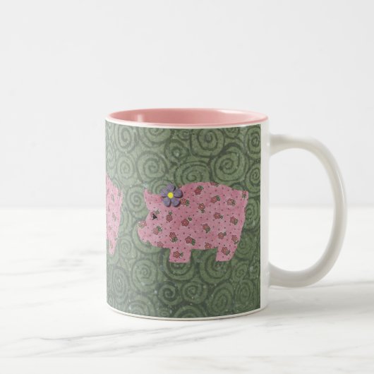 2 Couleurs Tasse Country Pig (Droit)