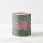 2 Couleurs Tasse Country Pig (Centre)
