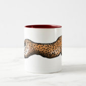 2 Couleurs Tasse courante d'art de guépard (Centre)