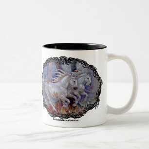 2 Couleurs Tasse - course d'automne de licorne
