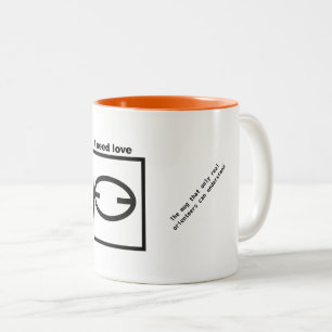 2 Couleurs Tasse - course d'orientation - j'ai besoin d'amour