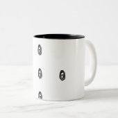 2 Couleurs Tasse crâne (Devant droit)