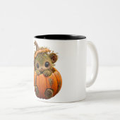 2 Couleurs Tasse Créature de Citrouille Moussue Mignonne (Devant droit)