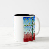 2 Couleurs Tasse croisée d'aquarelle (Devant droit)