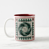 2 Couleurs Tasse croisée de point de Noël (Gauche)
