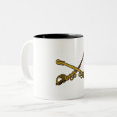 2 Couleurs Tasse croisée de sabres (Devant gauche)