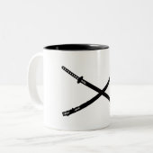 2 Couleurs Tasse croisée d'épées de Katana (Devant gauche)