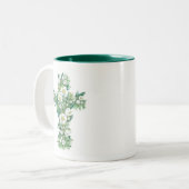 2 Couleurs Tasse croisée - fleurs d'hiver (Devant gauche)