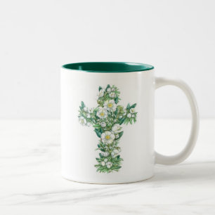 2 Couleurs Tasse croisée - fleurs d'hiver
