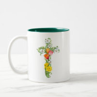 Tasse croisée - jonquille et tulipe