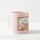 2 Couleurs Tasse Cupcake (Devant gauche)
