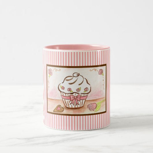 2 Couleurs Tasse Cupcake (Centre)