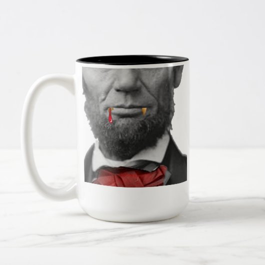2 Couleurs Tasse d'Abe Lincoln de vampire (Gauche)