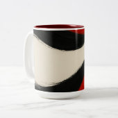 2 Couleurs Tasse d'accent à rayures abstraites modernes (Devant gauche)