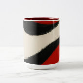 2 Couleurs Tasse d'accent à rayures abstraites modernes (Centre)
