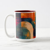 2 Couleurs Tasse d'accent botanique abstrait (Gauche)