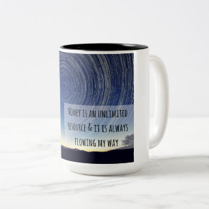 2 Couleurs Tasse d'affirmation d'argent