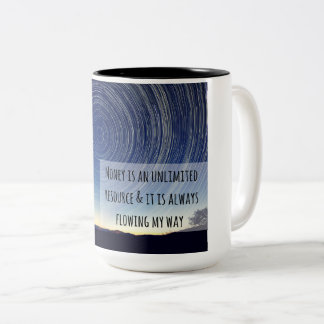 2 Couleurs Tasse d'affirmation d'argent