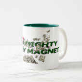 2 Couleurs Tasse d'aimant d'argent (Devant droit)