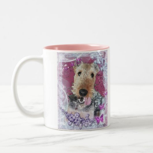2 Couleurs Tasse d'Airedale Terrier (Gauche)