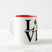 2 Couleurs Tasse dalmatienne d'amour (Devant gauche)