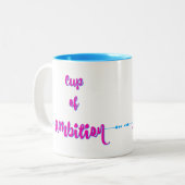 2 Couleurs Tasse d'ambition - rose (Devant gauche)