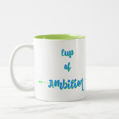 2 Couleurs Tasse d'ambition - vert bleu (Gauche)