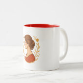 2 Couleurs Tasse - Dame (Devant droit)
