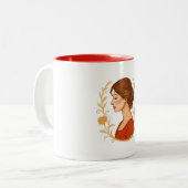 2 Couleurs Tasse - Dame (Devant gauche)