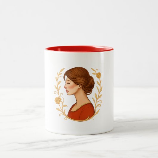 2 Couleurs Tasse - Dame (Centre)